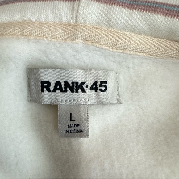 Rank.45 Girl’s Striped Contrast Hooded Pullover - Picture 3 of 5